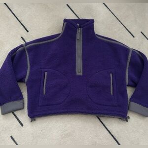 FP Movement Purple Fleece Pullover with Gray Accents